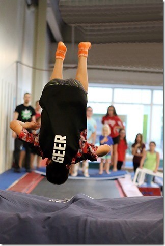 CNY Gym Centre birthday party — kids on the gym floor with instructors